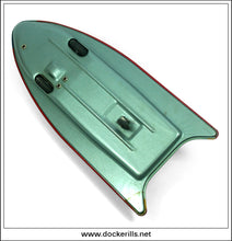 Minic Space Cruiser With Flying Saucers, Vintage Tin Plate Friction Drive Space Toy, Tri-ang, Great Britain 4.