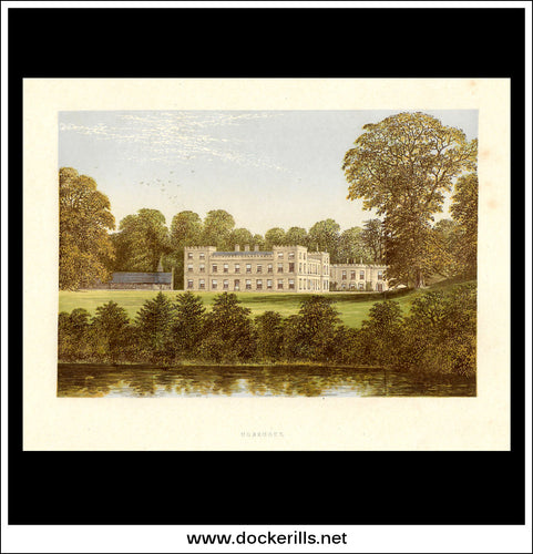 Ugbrooke, Nr Chudleigh, Devonshire, England. Antique Print, Chromoxylograph 1880.