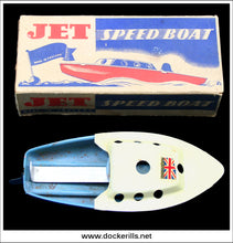 Jet Speed Boat, Vintage Pop Pop Boat, Unknown Maker, Great Britain - top surface.