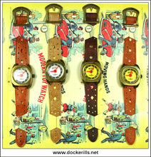 Modern Toy Watch Trade Display Card, Vintage Novelty Tin Tin Plate Toy Watches, West Germany 2.