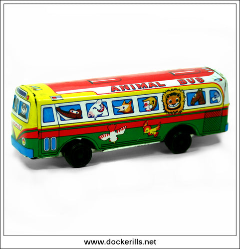 Animal Bus, Vintage Tin Toy, Japan. Ichimura.