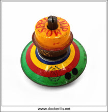 Vintage Spring Loaded Spinning Top Novelty Toy, Unknown Maker, Japan.