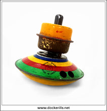Vintage Spring Loaded Spinning Top Novelty Toy, Unknown Maker, Japan.