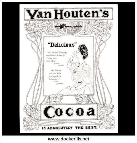 Van Houten's Cocoa. Original Vintage Advert From December 16th, 1905.