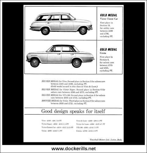 Vauxhall Cresta & Victor Estate. Original Vintage Advert From December, 1963.