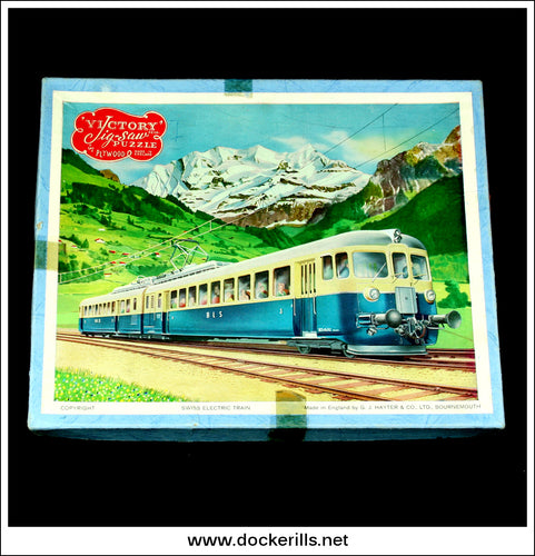 Victory Jig-Saw Puzzle - Swiss Electric Train, Series No. T.P.2. c. 1950's - 1960's Box