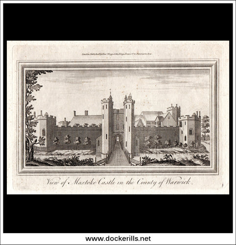 View Of Maxstoke Castle In The County Of Warwick, Warwickshire, England. Antique Print, Copper Plate Engraving 1769.