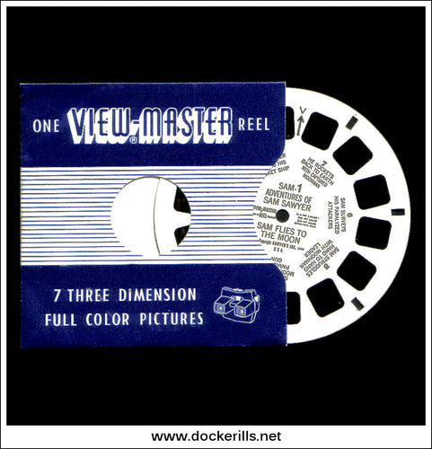 View-Master Reel - Adventures Of Sam Sawyer. Sam Flies To The Moon. Reel No. SAM 1. 