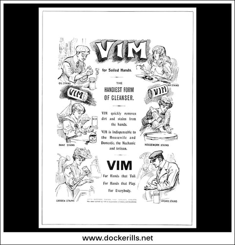 Vim. Original Vintage Advert From July 22nd, 1905.