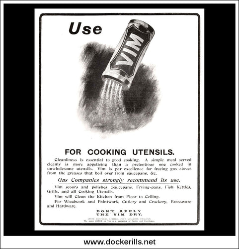 Vim. Original Vintage Advert From October 21st, 1905.