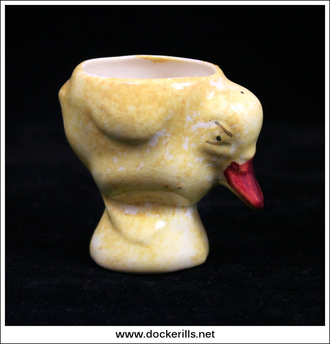 Vintage/Antique Chick Shaped Egg Cup.