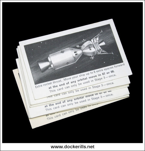 Waddingtons Blast Off. Set Of Ten Thruster Rocket Cards.