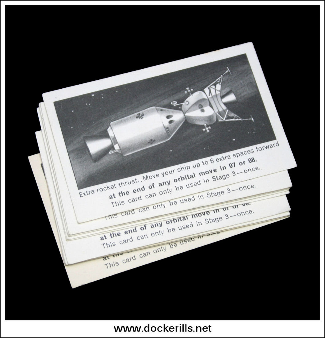 Waddingtons Blast Off. Set Of Ten Thruster Rocket Cards.
