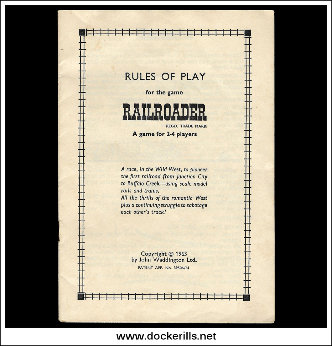 Waddingtons Railroader Instruction Booklet 1963