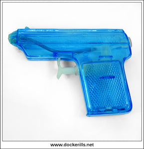 Vintage Water Pistol. Snipe Water Raider, Transparent Blue, Hong Kong. 1960's/1970's.