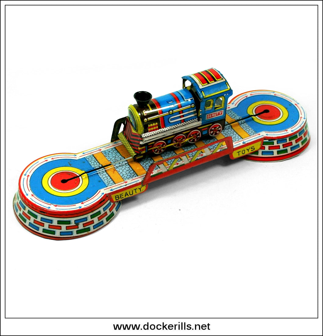 Wonder Locomotive, Tin Plate Clockwork / Wind-Up Novelty Toy, Welby, India 1.
