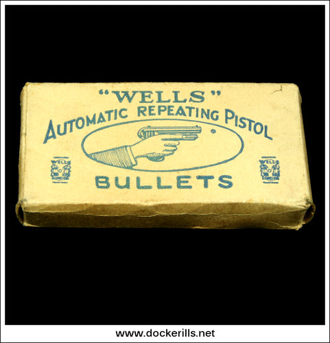 Automatic Pistol Bullet Box. A. Wells & Co. Ltd., Great Britain. Toy Pistol Spare.