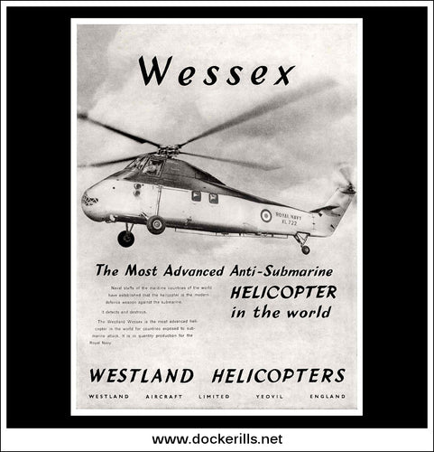 Westland Wessex Helicopter. Original Vintage Advert From 1961.