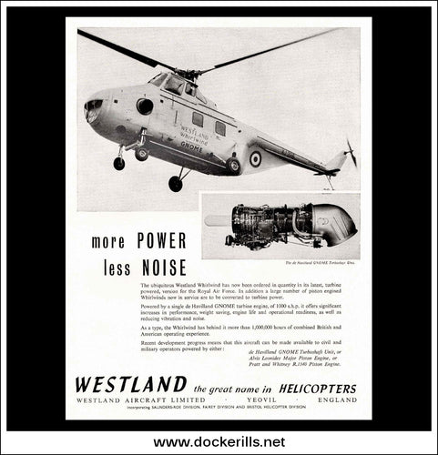 Westland Helicopters. Original Vintage Advert From 1961. [B]