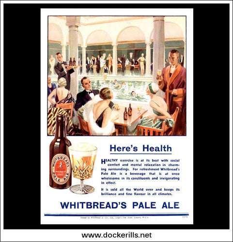 Whitbread Pale Ale - Here's Health. Original Vintage Advert From September 20th, 1933.
