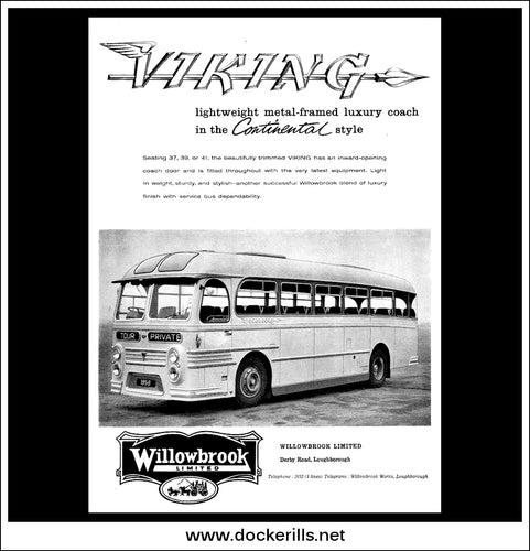 Willowbrook Viking Coach. Original Vintage Advert From February, 1958.