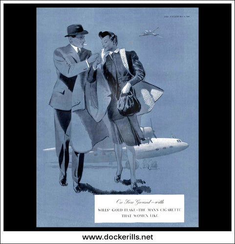 Wills' Gold Flake Cigarettes. Original Vintage Christmas Advert From May 17th, 1939.