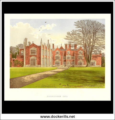 Witchingham, Near Reepham, Norfolk, England. Antique Print, Chromoxylograph 1880.