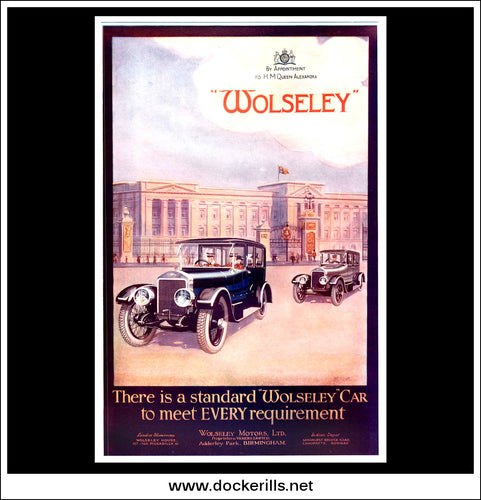 Wolseley Cars. Original Vintage Advert From March 4th, 1922.