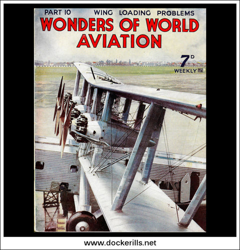 Wonders Of World Aviation Magazine No. 10. 1938. Cover - The Wings And Engines Of The Imperial Airways Liner Scylla.