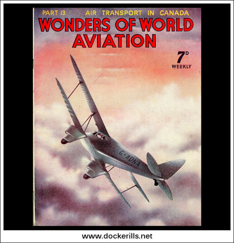Wonders Of World Aviation Magazine No. 13. 1938. Cover - A De Havilland Dragonfly During A Test Flight.