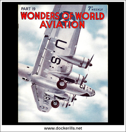 Wonders Of World Aviation Magazine No. 19. 1938. Cover - United States Boeing YB-17 Heavy Bomber During A Landing Approach.