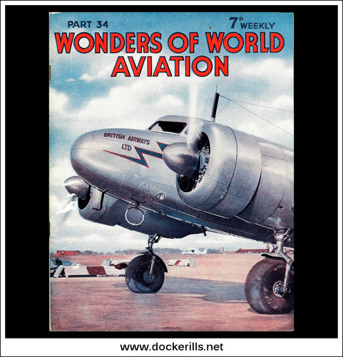 Wonders Of World Aviation Magazine No. 34. 1938. Cover - One Of British Airways’ Lockheed Electra Air Liners At Croydon.