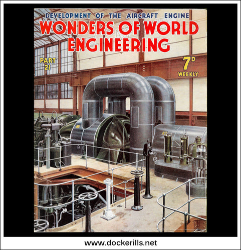 Wonders Of World Engineering Magazine No. 21. 1937. Cover - A 30,000-Kilowatts Turbine Installed In The Metropolitan Borough of Hackney, 1932 .