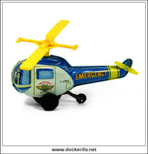 Helipcopter x 3. Friction Drive Novelty Toys, YONE/Yoneya, Japan.