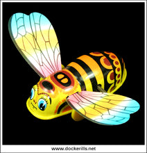 Flapping Bee, Novelty Tin Plate Toy. Clockwork / Wind-Up Novelty Toy, Yoneya, Japan. No. 2174 2.