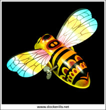 Flapping Bee, Novelty Tin Plate Toy. Clockwork / Wind-Up Novelty Toy, Yoneya, Japan. No. 2174 3.