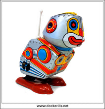 Jumping Robot No. 2097, Yoneya (YONE), Japan. Vintage Tin Plate Clockwork Robot. 2.