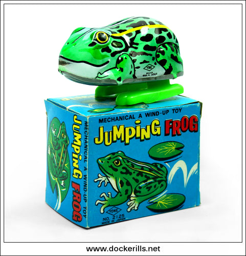 Vintage Tin Plate Jumping Frog No. 2125, Yoneya, Japan 1.
