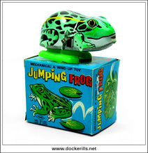Vintage Tin Plate Jumping Frog No. 2125, Yoneya, Japan 2.