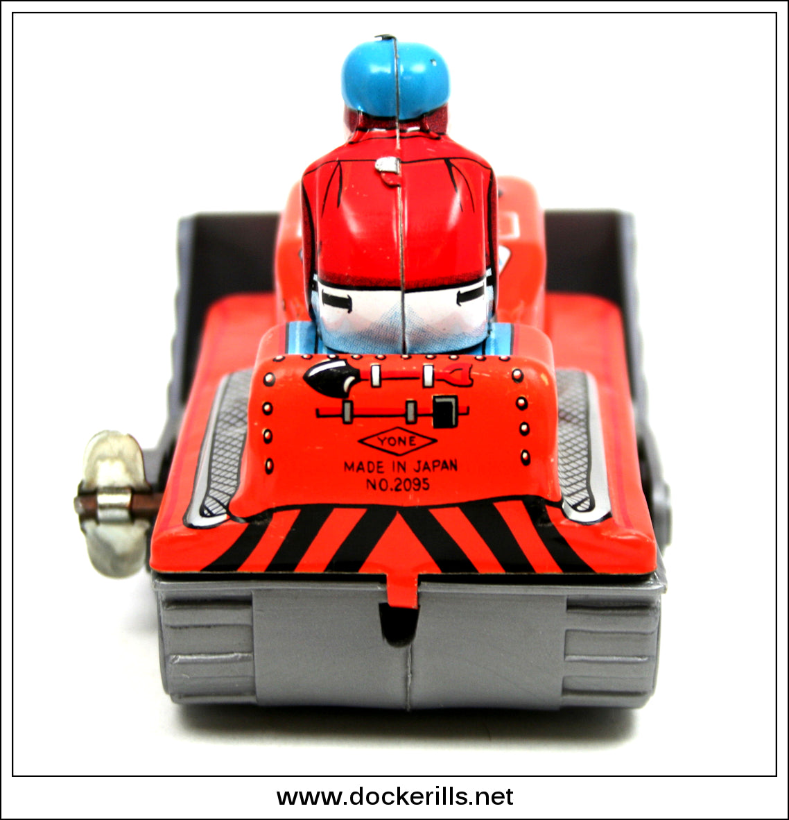 Super Bulldozer Vintage Tin Plate Clockwork / Wind-Up Novelty Toy