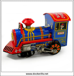 Bump'N Go Choo Choo. Vintage Tin Plate Toy Train, Yoshiya, Japan 2.