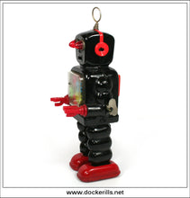 High Wheel Robot. Vintage Tin Plate Toy Robot, Yoshiya, Japan. Six Wheel 3.