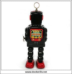 High Wheel Robot. Vintage Tin Plate Toy Robot, Yoshiya