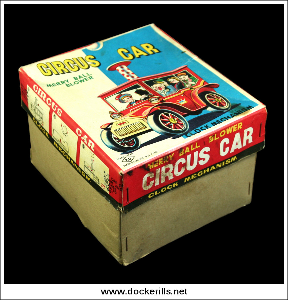 在庫処分 激安 食品 Circus Car, Clockwork Plate Tin Vintage Blower Ball Merry 自動車